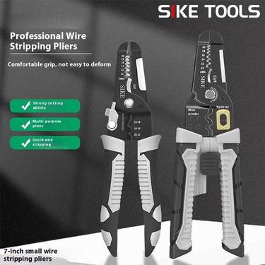 Professional Multi-Function Wire Stripper Cutter - Industrial Grade Crimping Tool With Chromium Vanadium Steel Blades For Electricians_voghion.com