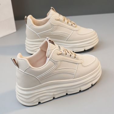Women's shoes small white shoes thick sole inside increase fashion casual shoes all match women's shoes_vogvips.com