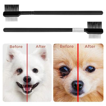 Multi-function Double-sided Dog Eye Comb Brush Eyelash Brush Tear Stain Remover_voghion.com