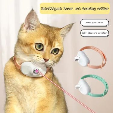 Rechargeable Motion Activated Cat Laser Toy Cat Teaser Laser Collar ,Interactive Cat Toys For Indoor Cats/Kittene/Dog_voghion.com