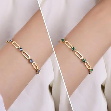 Ins Cold Style Internet Celebrity Bracelet High Color Retention Brass Electroplated Real Gold 2024 Summer_voghion.com