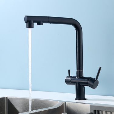 Best-selling Pull-out Kitchen Tap With Hot/cold Dual-control Water Purifier For Vegetable Washing, Three-in-one Sink Unit_voghion.com
