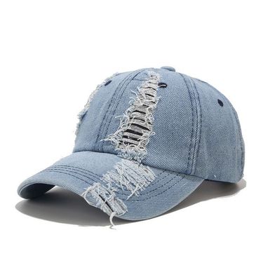 New Arrivals Tide Washed Denim Ripped Baseball Spring Cotton Snapback Hat Hip Hop for Men Women Summer Cap_voghion.com