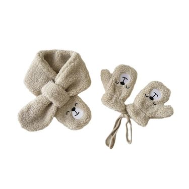 Children's gloves Winter Instagram cute cartoon plush baby scarf for boys and girls_voghion.com