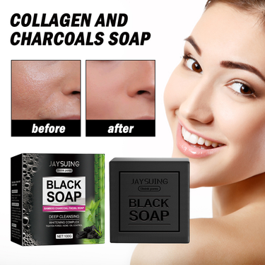 Jaysuing Bamboo Charcoal Facial Soap Black Head Cleaning, Repairing, Acne Removing, Refreshing, Oil Controllin_voghion.com