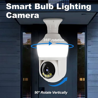 Smart AI Lighting Bulb Surveillance Camera With HD Night Vision, Voice Intercom And WiFi Monitoring_voghion.com