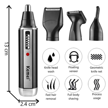 Rechargeable 4in1 Beard Men Eyebrow Trimmer For Nose And Ear Hair Removal Clean hine Eyebrow shaver Mini razor_voghion.com