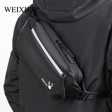 Mobile Phone Waist Bag Men's Messenger Bag Multifunctional Men's Waterproof Waist Bag Tactical Chest Bag Trendy Men's Shoulder Bag_voghion.com