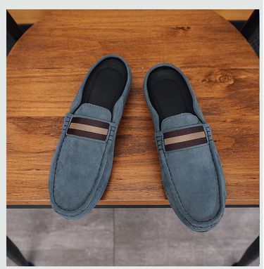 NEW Lightweight Bean Shoes For Men, ,Summer One-foot Fit, Breathable, Casual, Half-support Slippers For Men_voghion.com