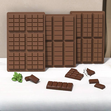 6-Cavity Rectangle Chocolate Mold - Food Grade Silicone Baking Tray For DIY Desserts_voghion.com