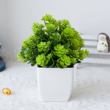 Cross-border hot selling simulation plant desktop plant green plant 31 mesh duckweed potted indoor and outdoor decoration plastic bonsai_voghion.com