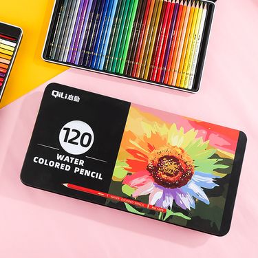 Professional Watercolor Pencils Set - 12/24/36/72/120 Colors, 4B Soft Core, Wooden Case, Ideal For Artists, Sketching & Coloring Books_voghion.com