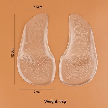 Sports Shoes Portable Silicone Orthopedic Foot Insoles Transparent Arch Support Pad Soft High Heel Inserts Cushion Pads_voghion.com