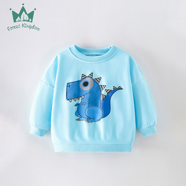 Cotton Boy Hoodie Baby Autumn Children's Long-sleeved Top Cartoon Dinosaur Children's Clothes_voghion.com