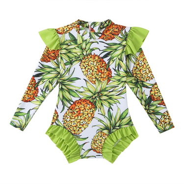 Mother&Kids Children's swimsuit for girls One-piece swimsuit for girls with sun protection for children conservative swimming_voghion.com