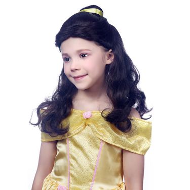 Children's Day Halloween Christmas girl performance cos princess black hair braided long curly hair_voghion.com