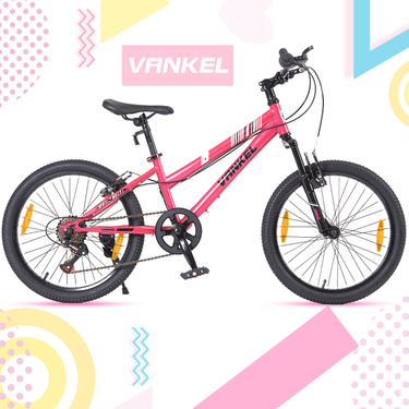 Vankel 20" Mountain Bicycle Kids, 6-Speed Lightweight Children Bikes With Derailleur Gears & V-Brakes_voghion.com