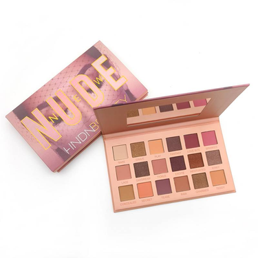 Huda 18-Color Desert Rose Eyeshadow Palette, Influencer Favorite, Nude Tones With Small-Batch Shimmer & Large Glitter, Long-Lasting Pigment_voghion.com