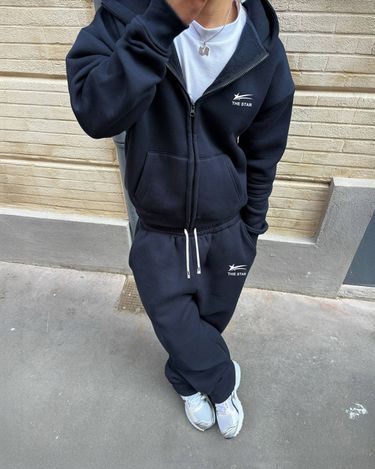 New American Retro Washed Long Sleeved Hooded Shirt Loose Casual Trousers Fashionable Japanese Sweater Suit_voghion.com