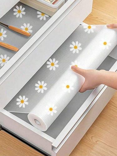 1 Roll Of Clear Waterproof Mats, Non-Slip Cabinet Liners For Kitchen Cabinets, Shelves, Desks Shelf Liners For Kitchen Cabinets Refrigerator Liners_voghion.com