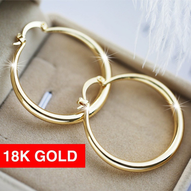 Longrui Exaggerated Earrings Fashion Simple Gold Earrings Large Round Earrings Exquisite Glossy Earrings Earrings_ipsvogv.com