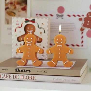 1pc Christmas gingerbread man aromatherapy candles Christmas candles festive atmosphere decoration Christmas gifts aromatherapy candles_voghion.com