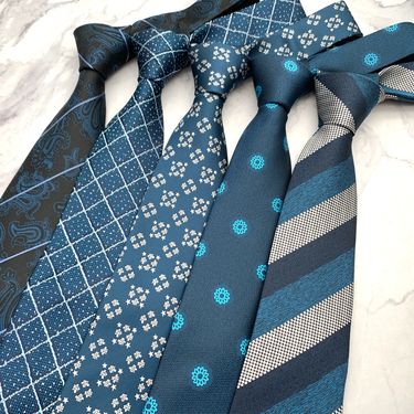 Tie, men's formal attire, business, leisure, fashion, handcrafted wide edition indigo blue forest style trendy and_voghion.com