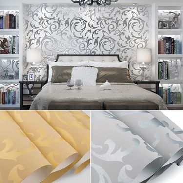 Home Improvement 3d Non Woven Wallpaper Hook Flower Background Wall Bedroom Living Room Hotel Full Covered Wallpaper_voghion.com