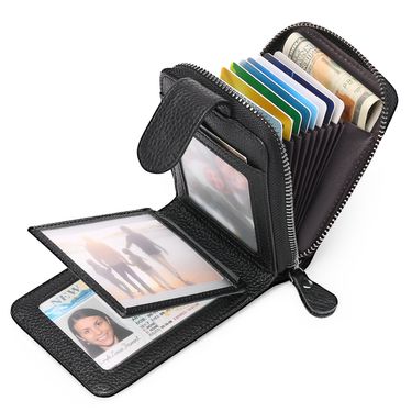 New Anti-theft Card Bag Women's Top Layer Cowhide Card Case Genuine Leather Multifunctional Card Bag Bank Card Storage Bag _voghion.com