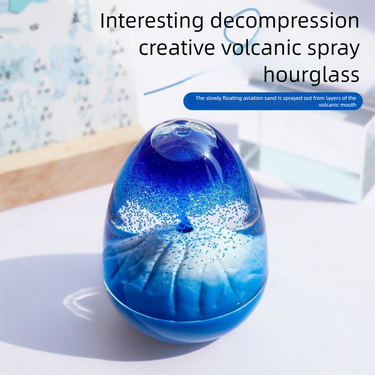 Volcanic Eruption Stress Relief Artifact Oil Leak Sandglass Creative Desktop Liquid Ornament Children's Toy Friend_voghion.com