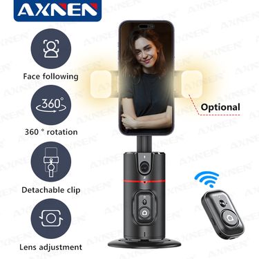 ANSEN AI Auto Following Stabilizer 360 Rotation Phone Stand P02 Desktop Tracking Gimbal With Remote For Live Photography_voghion.com