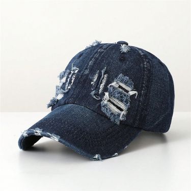 Hot Sale New Brand MY Embroidered Washed Denim Baseball Cap for Men High Quality Black Vintage Y2k Dad Hats Gorras Hombre_voghion.com