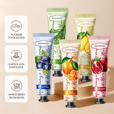 Full English FAYANKOU Fruit Plant Set Autumn Winter Anti Dry And Crack Hand Cream_voghion.com
