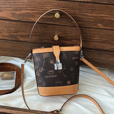High-End Handbag For Women 2025 Spring/Summer New Printed Single Shoulder Crossbody Versatile Stylish Bucket Bag_voghion.com