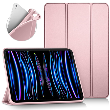 For Apple iPad Pro 11 2018 2020 2021 2022 2th 3th 4th 5th Gen Soft Silicone Tablet Case Trifold Magnetic Stand Flip Smart Cover_voghion.com