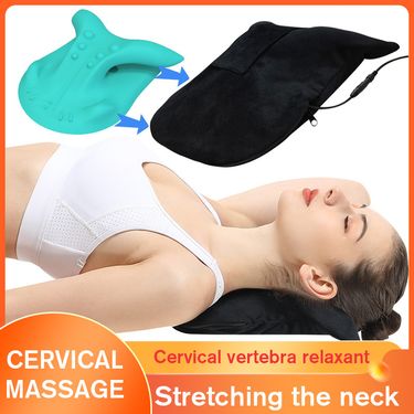 Electric Neck Shoulder Massager With Heat, Shiatsu Acupressure For Pain Relief, Spine Stretcher Home Use_voghion.com