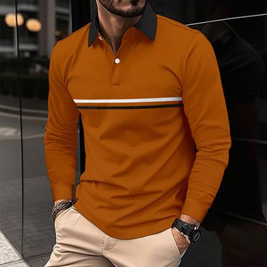 Suitable For All Seasons Ins 2025 Spring And Autumn Quick Sale Button Long Sleeve Men's Sports Polo Shirt_voghion.com