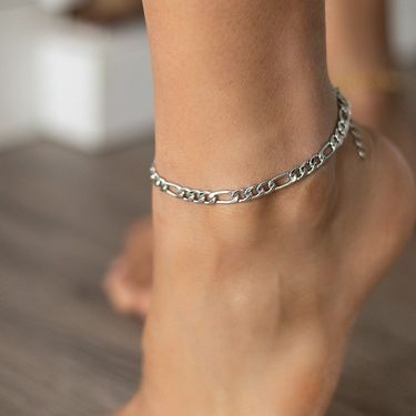 Accessories Simple Metal Chain Versatile Punk Style Trendy Women's Anklet Foot Jewelry_voghion.com
