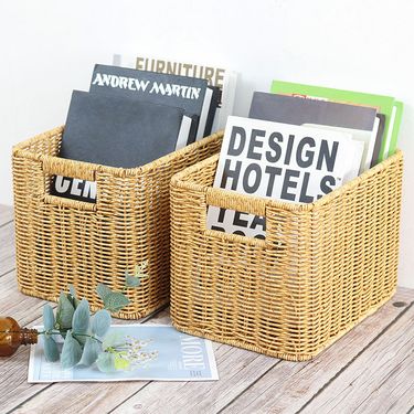 Handmade Creative Rattan Woven Household Daily Sundries Storage Basket Handmade Rattan Storage Basket_voghion.com