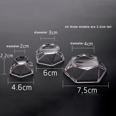 Acrylic Crystal Base Hexagon Shape Sphere-Stone Support Ball Display Stand S/M/L Figurine Holder Desktop Ornaments_voghion.com