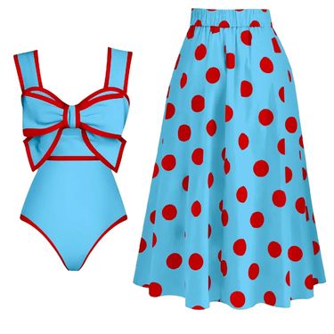 Women's Clothing Sexy One Piece Female Chiffon Skirt Swimsuit Swimming Suit_voghion.com