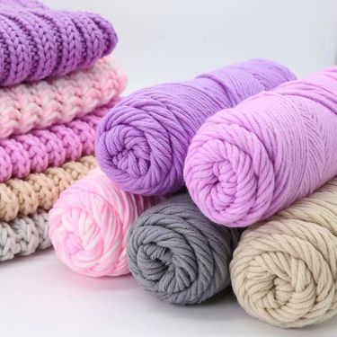 Yarn ball scarf line 8 strands lover cotton knitting acrylic line thick wool needle line tufting poke embroidery wholesale_voghion.com