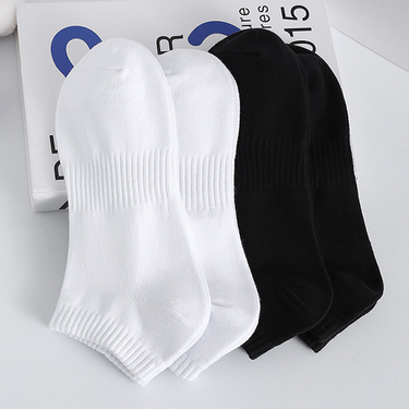 2025d Men' Boat Summer Black And White Short Caual Veratile Trendy Sport Low Cut Shallow Mouth Thin Solid Color Zhuji_voghion.com