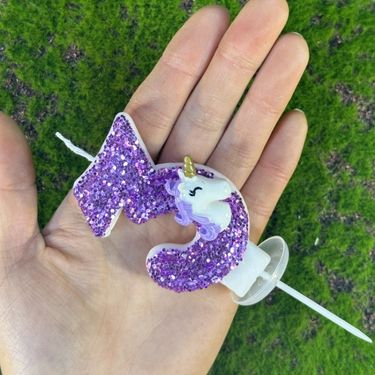 Creative Digital Candle Cake Party Decoration First Birthday DIY Unicorn_voghion.com