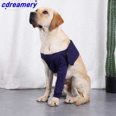 Dog Elbow Brace Protector Pads With Shoulder Support Highly Elastic Cotton Protective Cover Prevent Licking Wound Left Leg_voghion.com