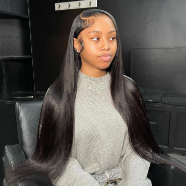 Straight Front Hd 13x6 Human Hair Wigs For Black Women Pre Plucked Brazilian 32 30 Inch 13x4 Lace Frontal Wig_voghion.com