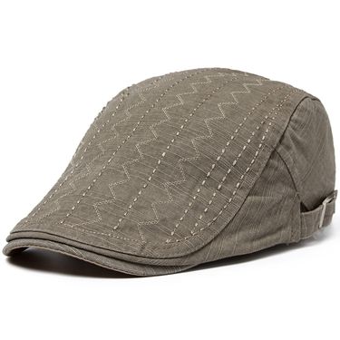 Hot Sale CNTANG New Beret Men's Vintage Casual Visor Cap Summer Fashion Cotton Flat Caps For Men Original Brand Berets Hat_voghion.com