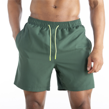 Men's Beach Shorts, Summer Shorts, Men's Hot Spring Swimming Trunks, Quarter Pants, Double Layer Large Size Sports Casual Pants, Waterproof_mkmklike.com