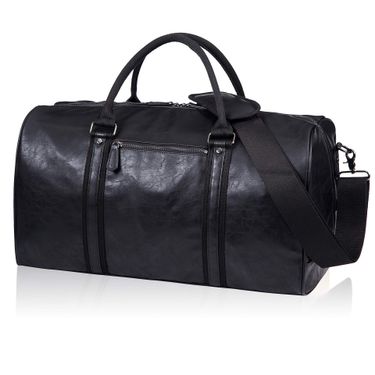 Large luggage travel waterproof leather weekend bag, large hand-held hanging bag_voghion.com