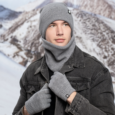 Winter Warm Knitted Hat Scarf Glove 3-piece Set For Men And Women Fashionable Simple Windproof Adult Knitted Accessory Set_voghion.com